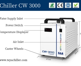 Mini industrial chiller unit CW 3000 for CO2 Laser Engraving & Cutting Machines