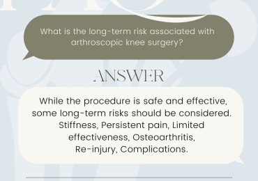 What is the long-term risk associated with arthroscopic knee surgery?