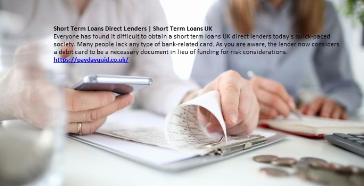 Short Term Loans Direct Lenders – Exclusive Cash Offer During the Financial Crisis